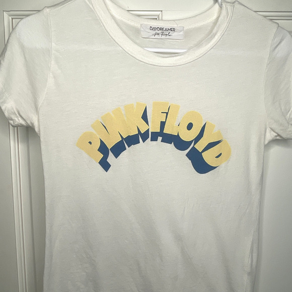 Daydreamer x Free People Pink Floyd Baby Tee Sz XS Short Slv Band Tee Rock Boho - Picture 5 of 9